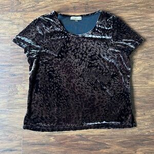 Vintage Velvet Animal Print T-shirt